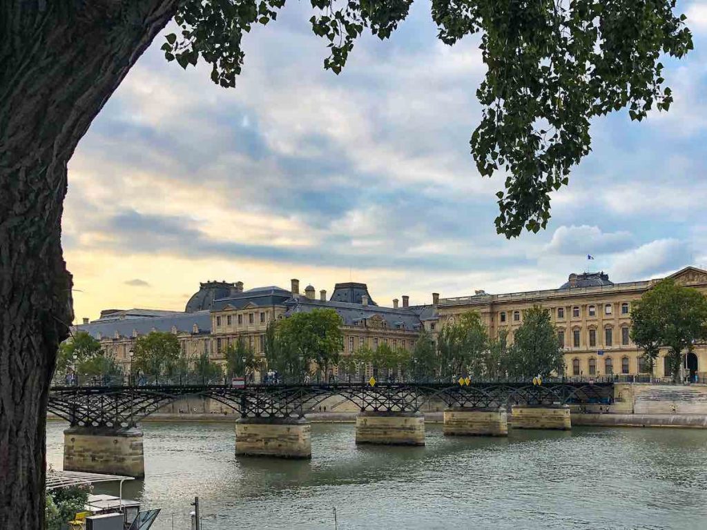 Former love lock bridge Paris