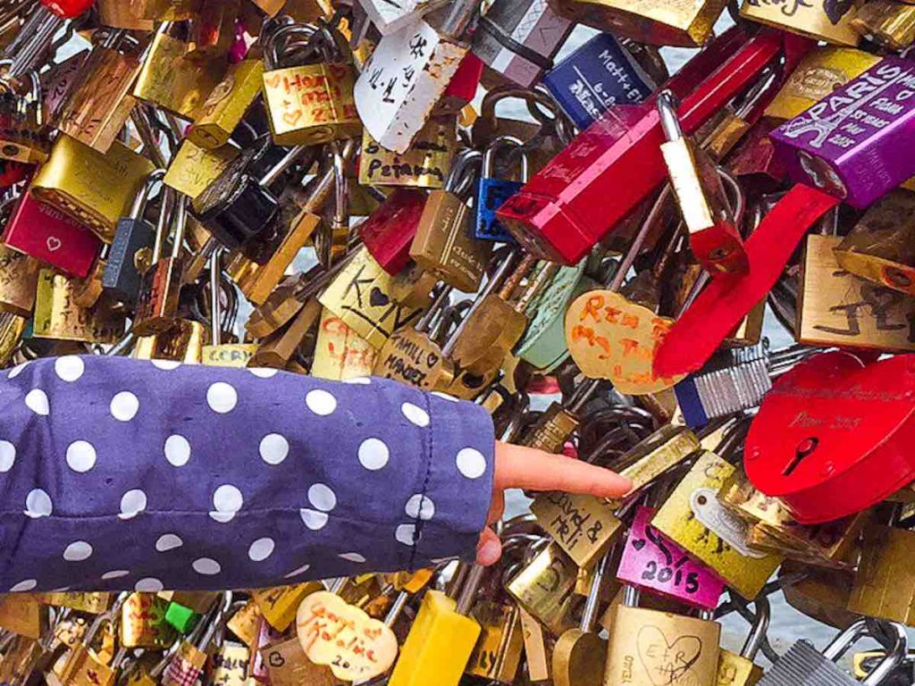 Padlock bridge Paris several years ago