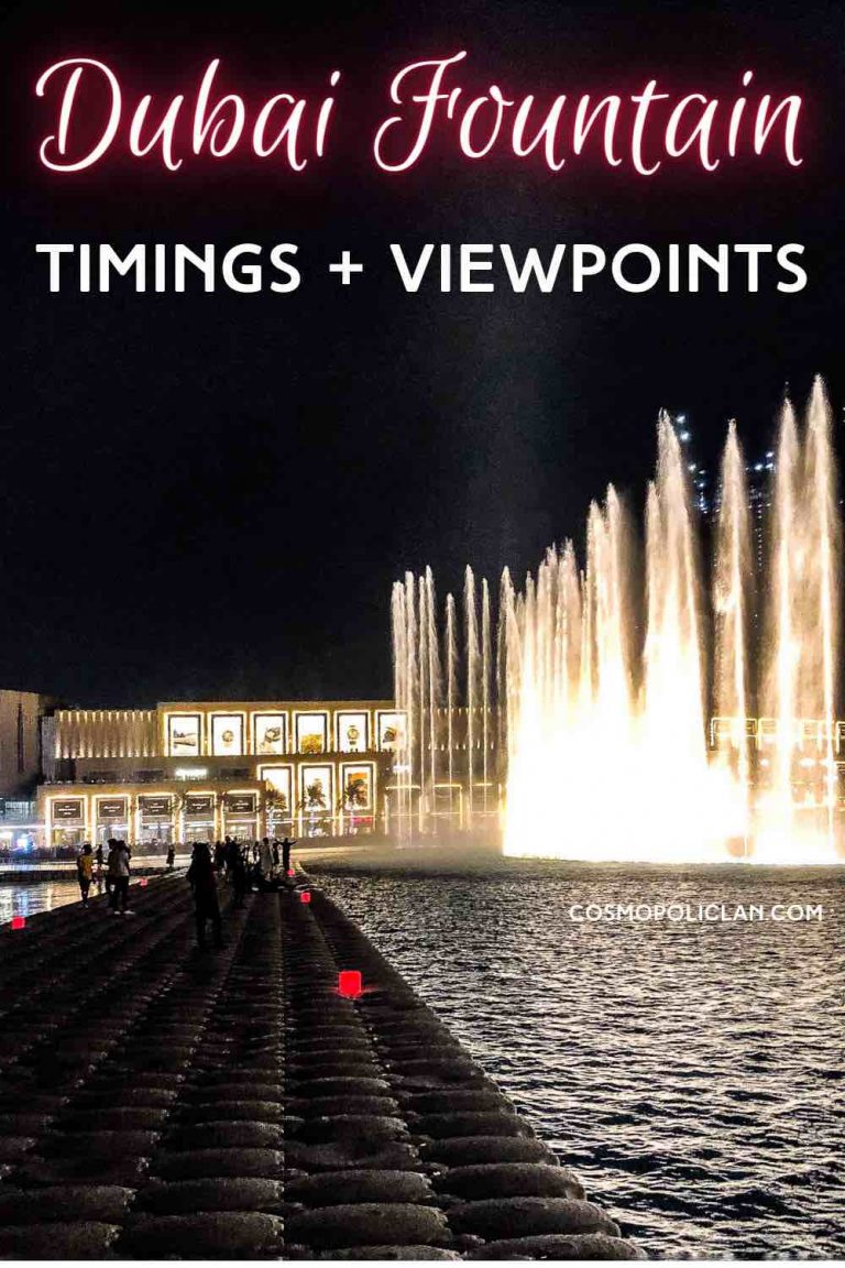 Dubai Fountain show Timings and best viewpoints CosmopoliClan